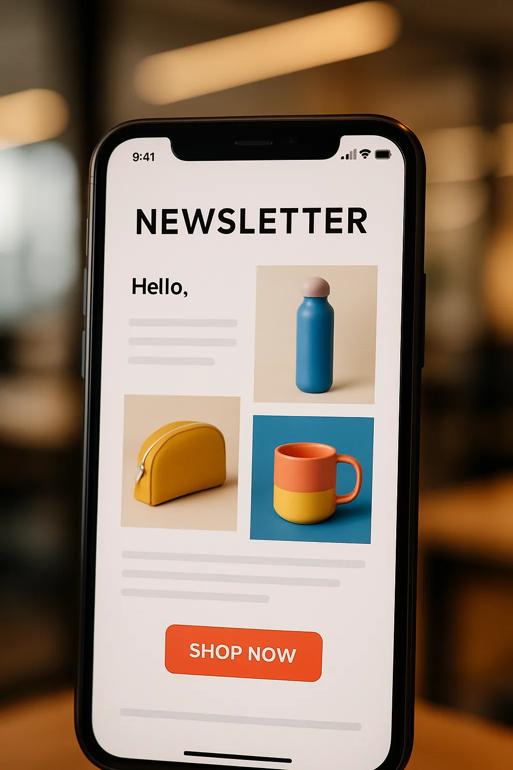 Email marketing automation affiché sur un smartphone, illustration d'une campagne emailing personnalisée