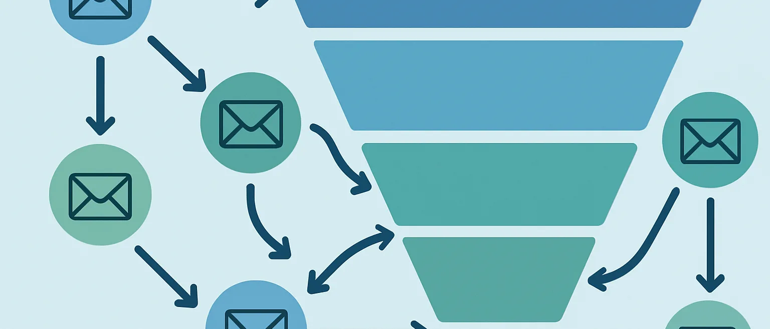 Schéma du parcours client dans une stratégie de marketing automation par email
